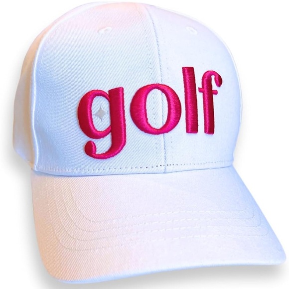 Golf Glamour Company Accessories - White Pink GOLF hat